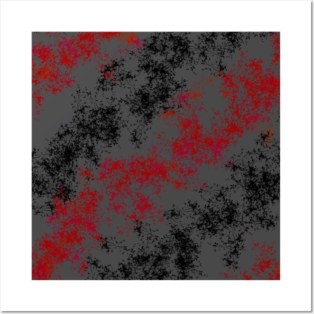 red and black leaves Wall Art by InspirationalDesign